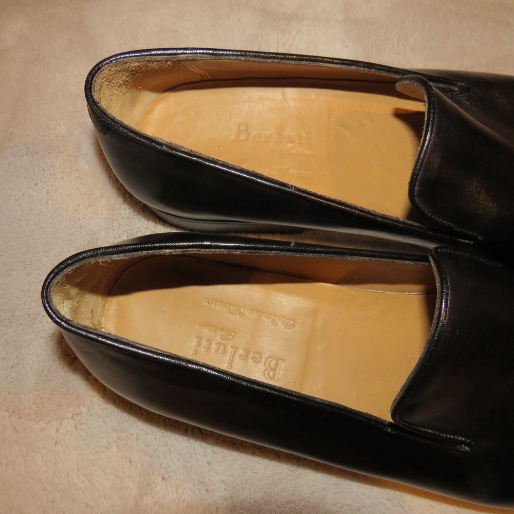 Berluti Atelier Sur Mesure Bespoke Black Leather Venetian Loafers US 11 UK 10 - Picture 10 of 10